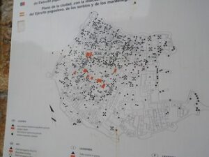 ドブルブニク旧市街の被害図